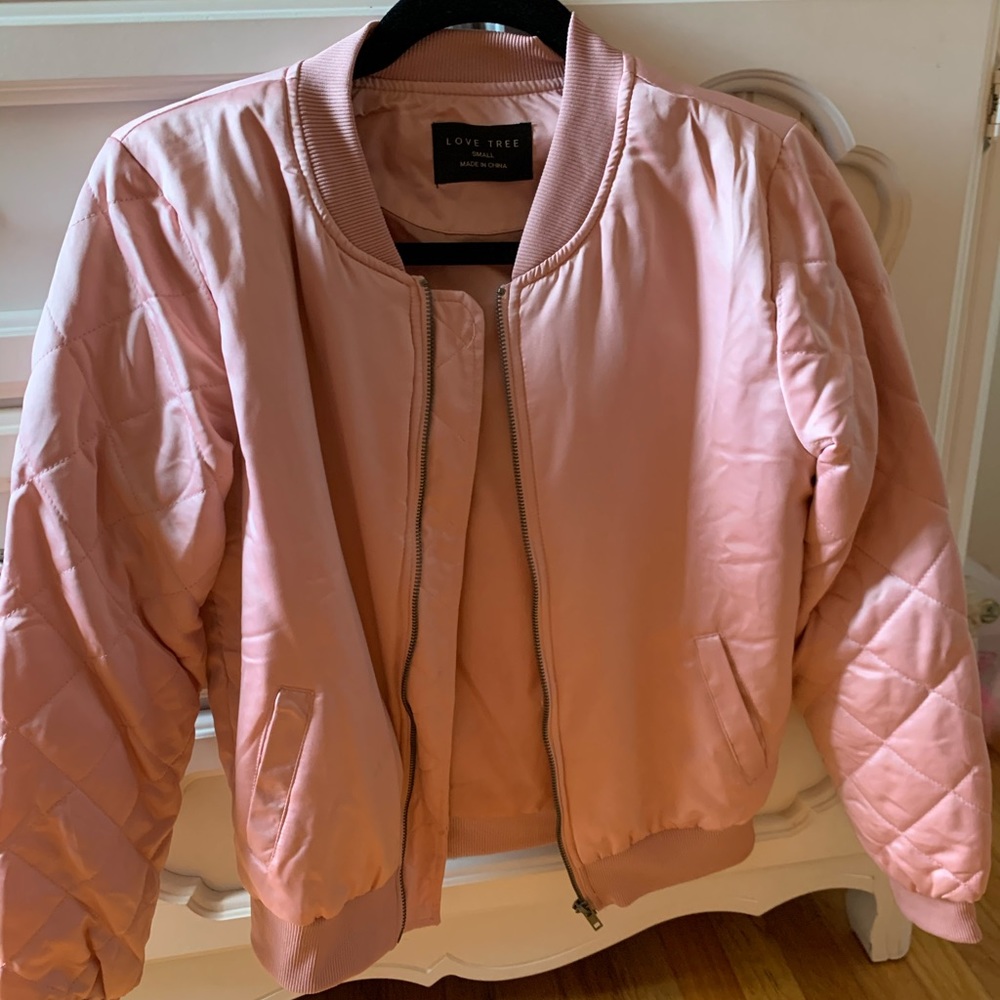 silky pink jacket
